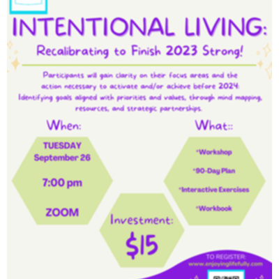 Intentional Living: Finishing 2023 Strong!