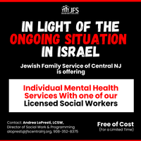 Jewish Family Service of Central NJ offering Individual Mental Health Services
