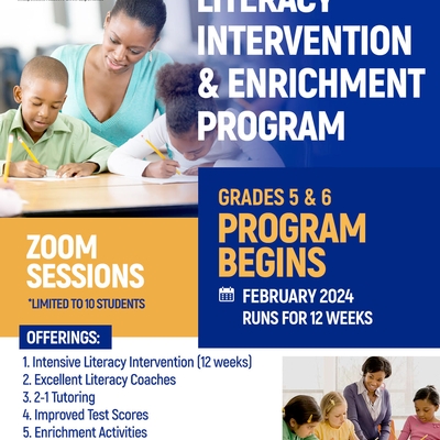 Free Literacy Intervention & Enrichment Program